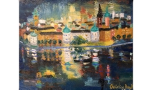 Kväll på Riddarholmen, av Christina Knall
