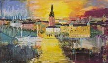Riddarholmen i solbad, av Christina Knall