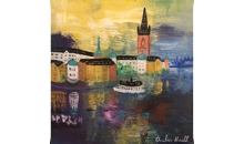 Skymning över Riddarholmen, av Christina Knall